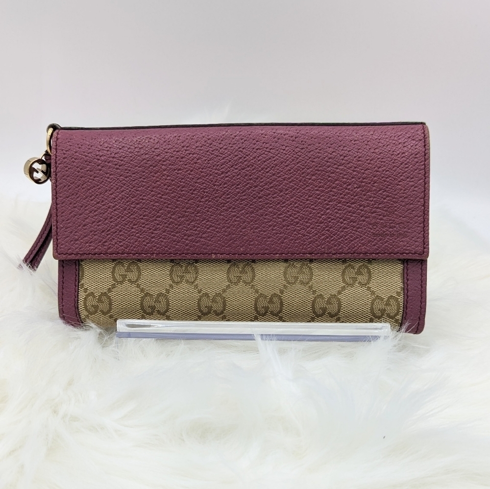 Gucci Plum and Tan Women's Wallet